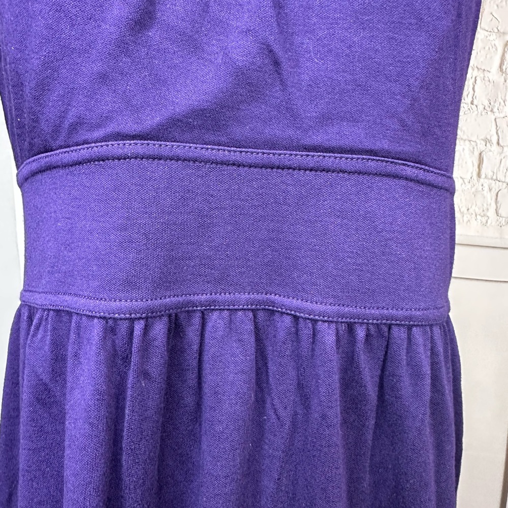 LOFT Deep‎ Purple Midi Dress size 8 - Picture 5 of 9